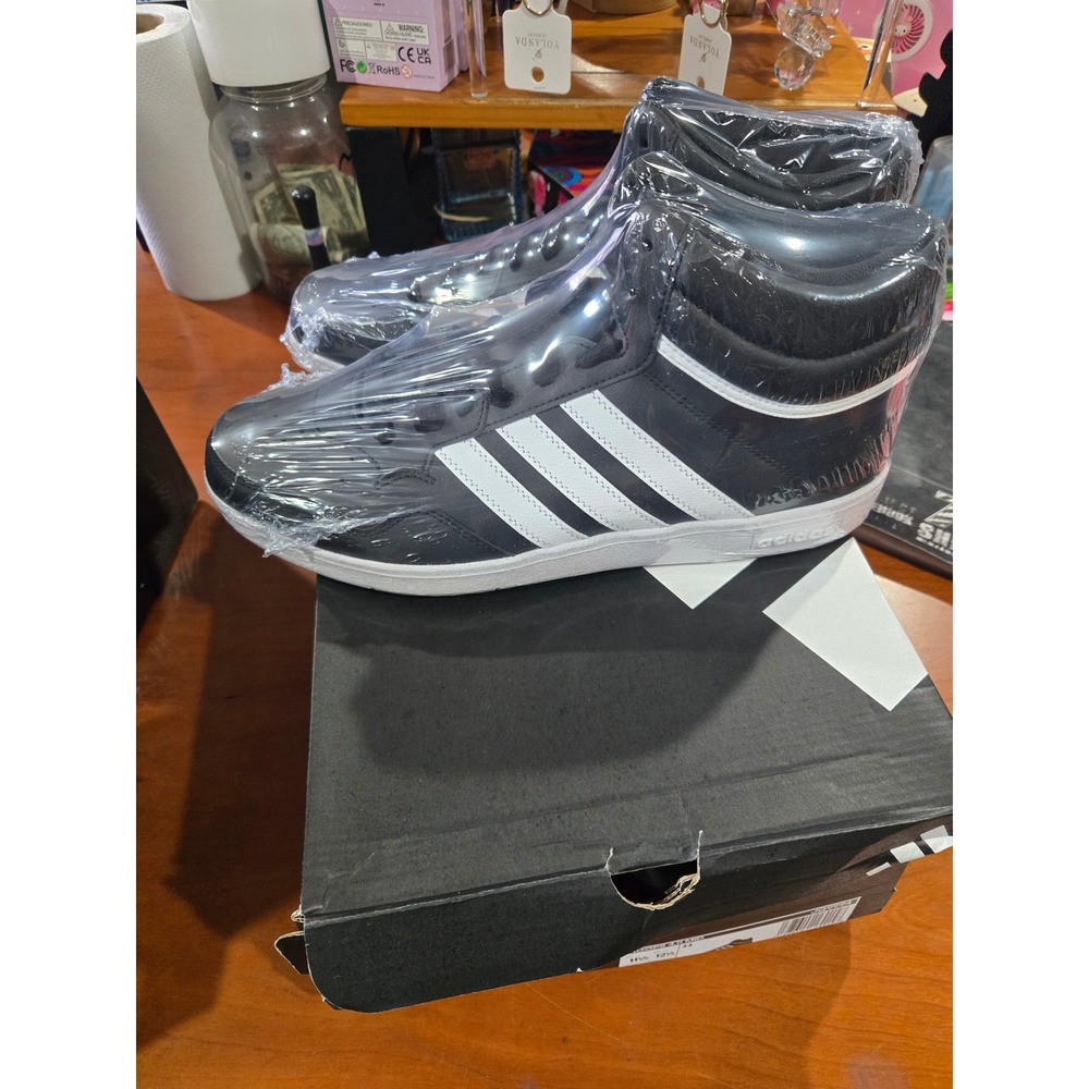 Adidas Hoops 4.0 Mid Black White Mens Basketball Sneakers Size 11.5 IG7904